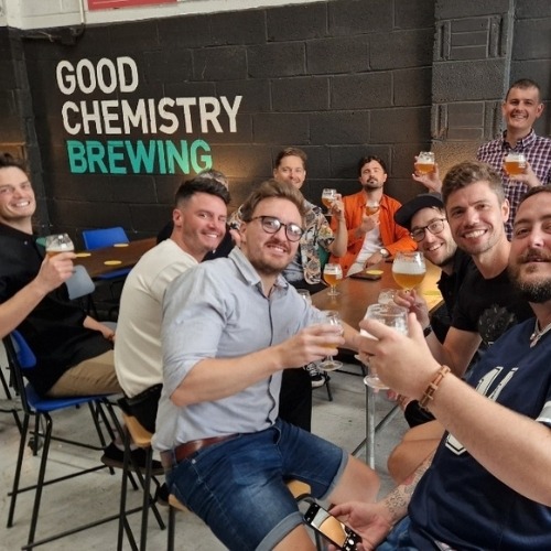 Group tour at Good Chemistry Brewing