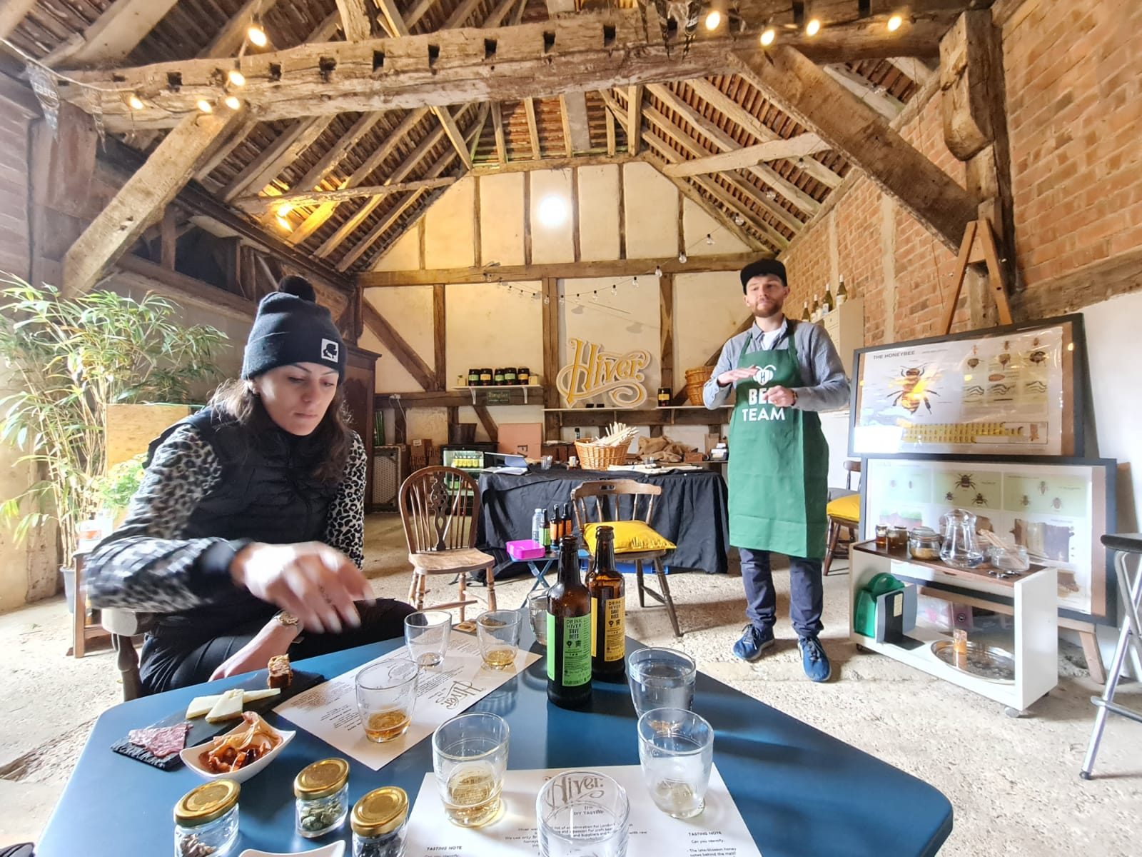 Honey beer tasting with food matching in the barn