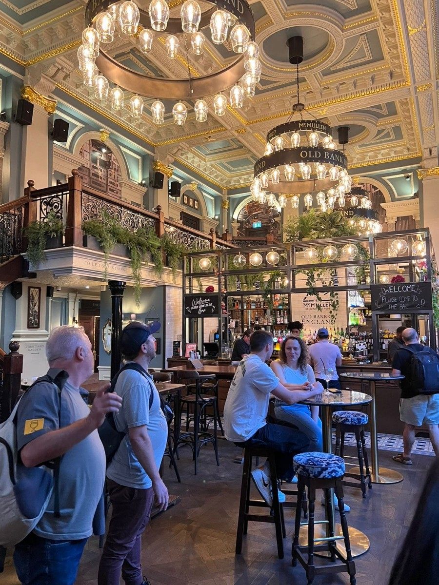 The Bank of England, on the City of London pub tour route