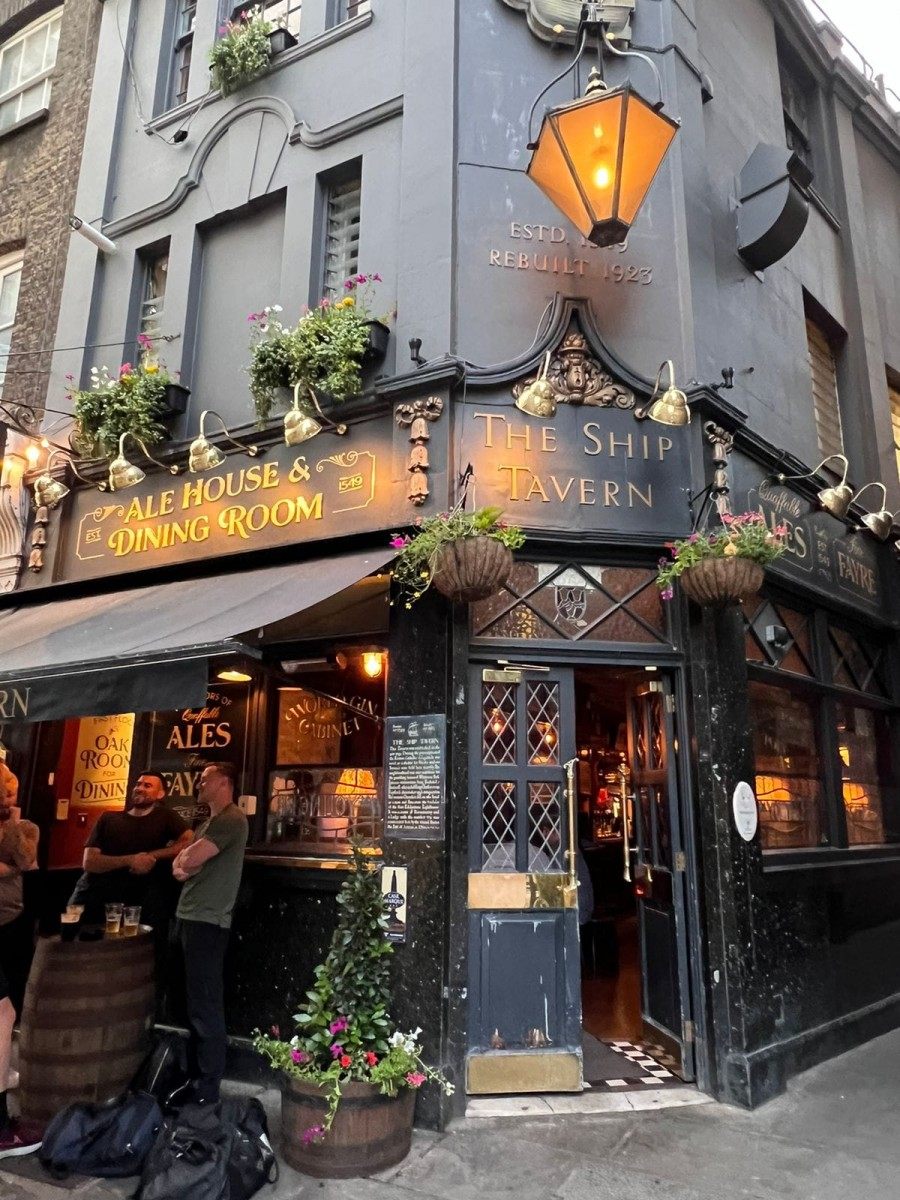 The Ship Tavern, one of the historic City pubs on the tour