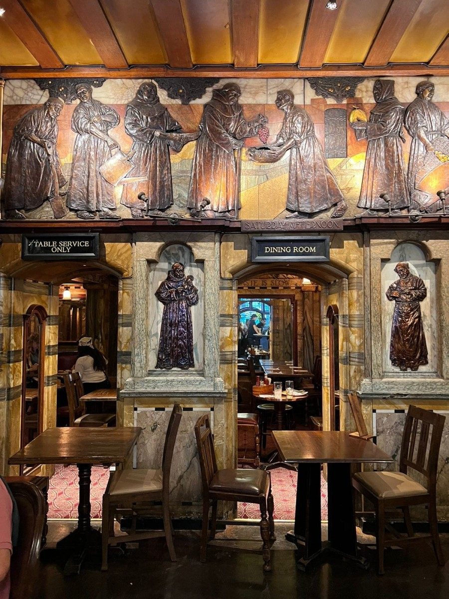 Interior of The Black Friar, a Grade II* listed pub on the tour
